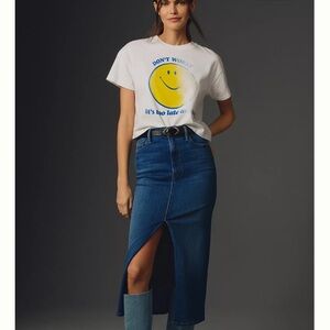 MOTHER The Grab Bag Don't Worry Cropped Tee